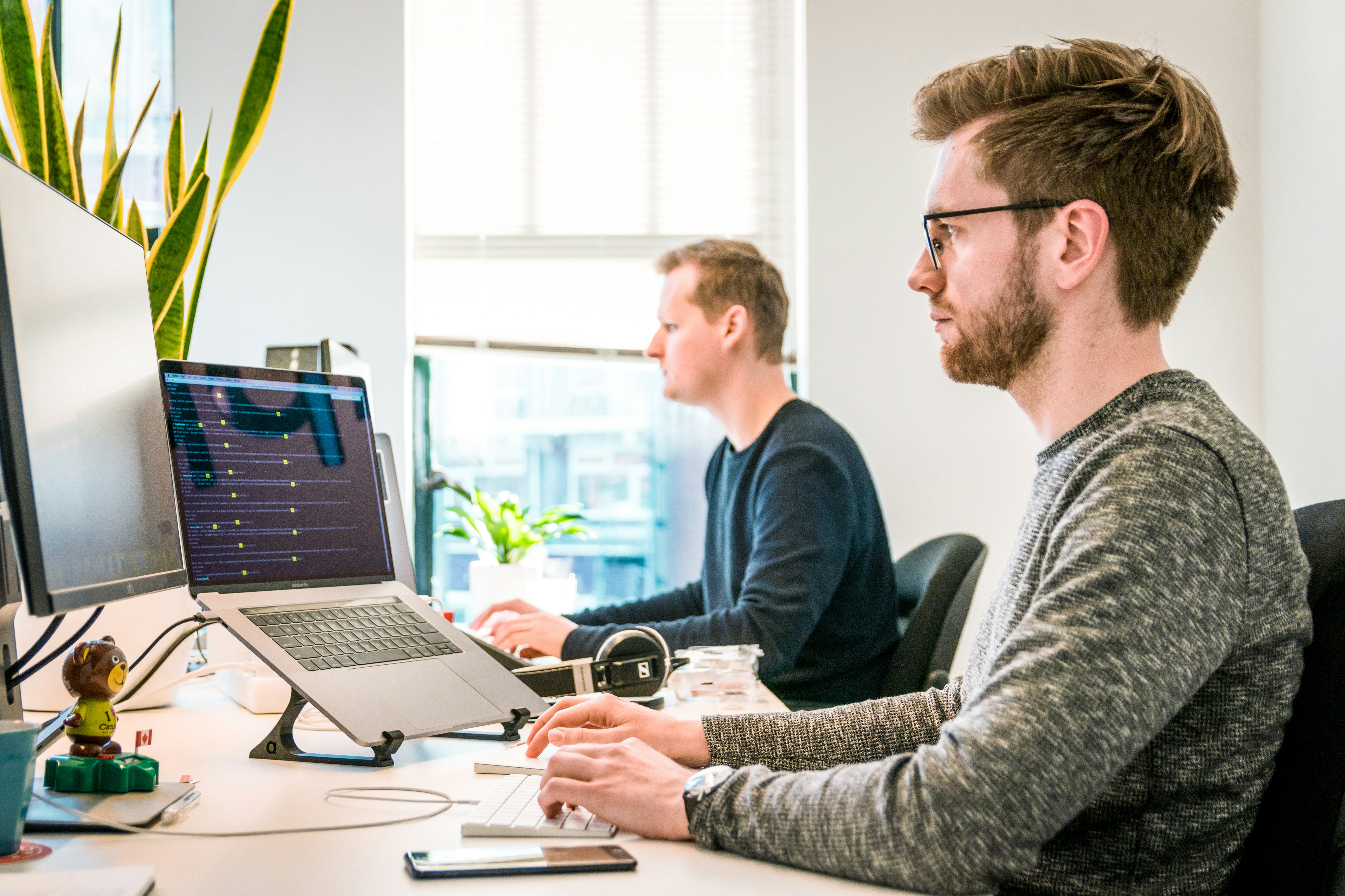 People working in an office